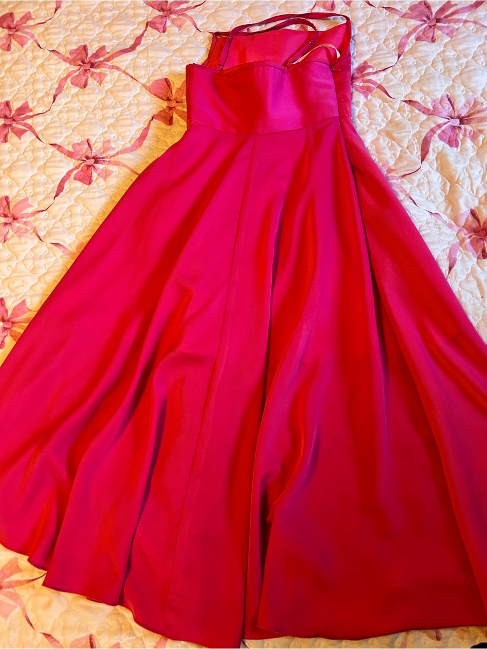Girls' Fuchsia Halter-Style Party Dress
